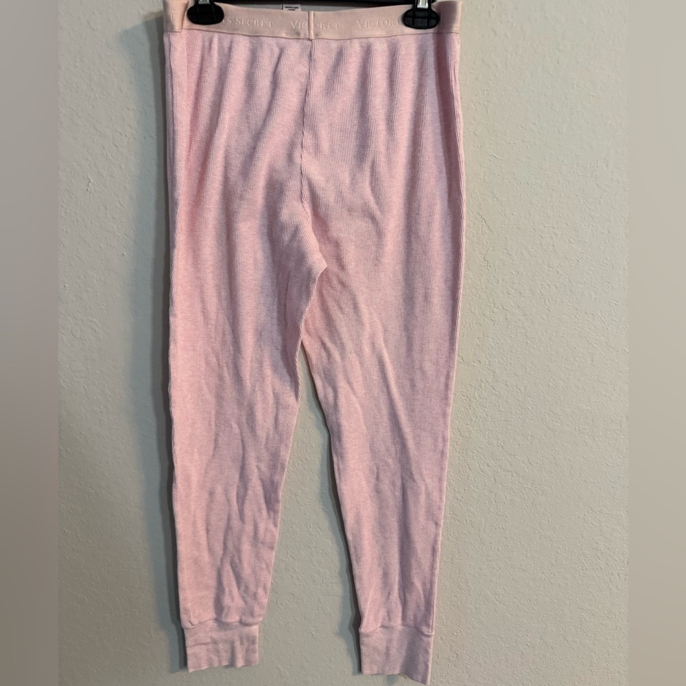 Victoria's Secret Light Pink Henley Logo Band Knit Leggings - Picture 5 of 5